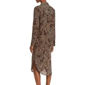 snake anine bing chelsea silk shirt dress